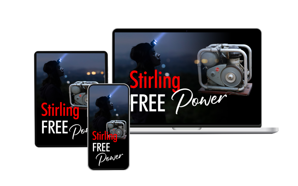 Stirling Engine ‘Free Energy’ Blueprint Sales Page Promising Energy Independence and Bill Reduction Claims