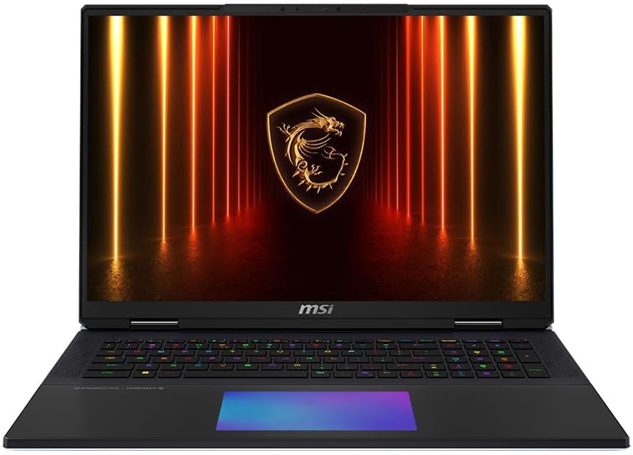 MSI Titan 18 HX AI A2XWJG 18" UHD+ Mini LED 120Hz, Gaming Laptop Computer - Core Black, Intel Core Ultra 9 285HX 2.1GHz; NVIDIA GeForce RXT 5090 GPU 24GB GDDR7; 64GB DDR5 RAM; 2 x 2TB NVMe SSD