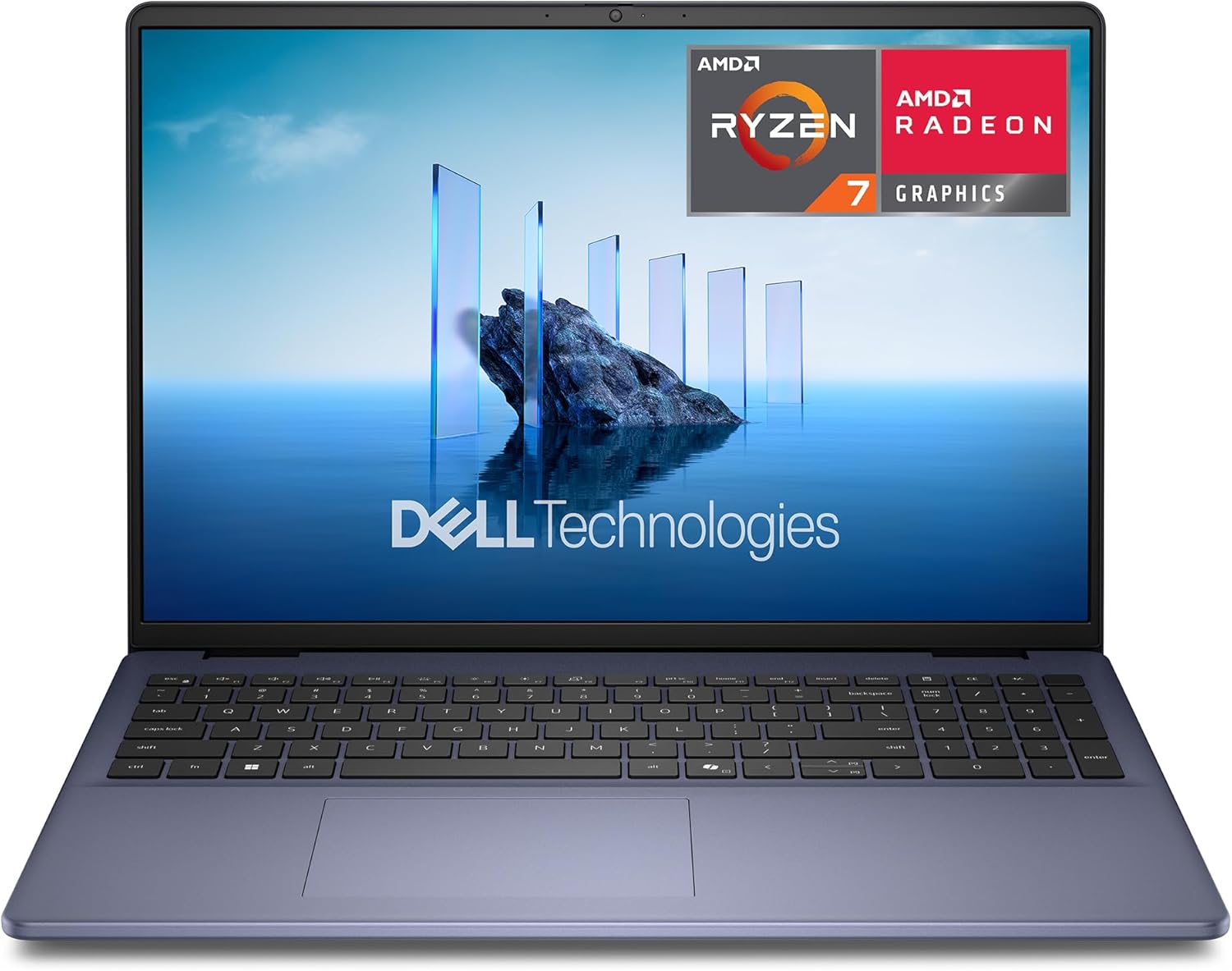 Dell 16 Laptop, FHD+, AMD Ryzen 7 250 Processor, 16GB RAM, Windows 11 Home | 1920x1200, 16:10, 300 nits, IPS, AMD Radeon Graphics, DDR5, 1TB SSD, Wi-Fi 6E, Backlit Keyboard, Midnight Blue, DC16256